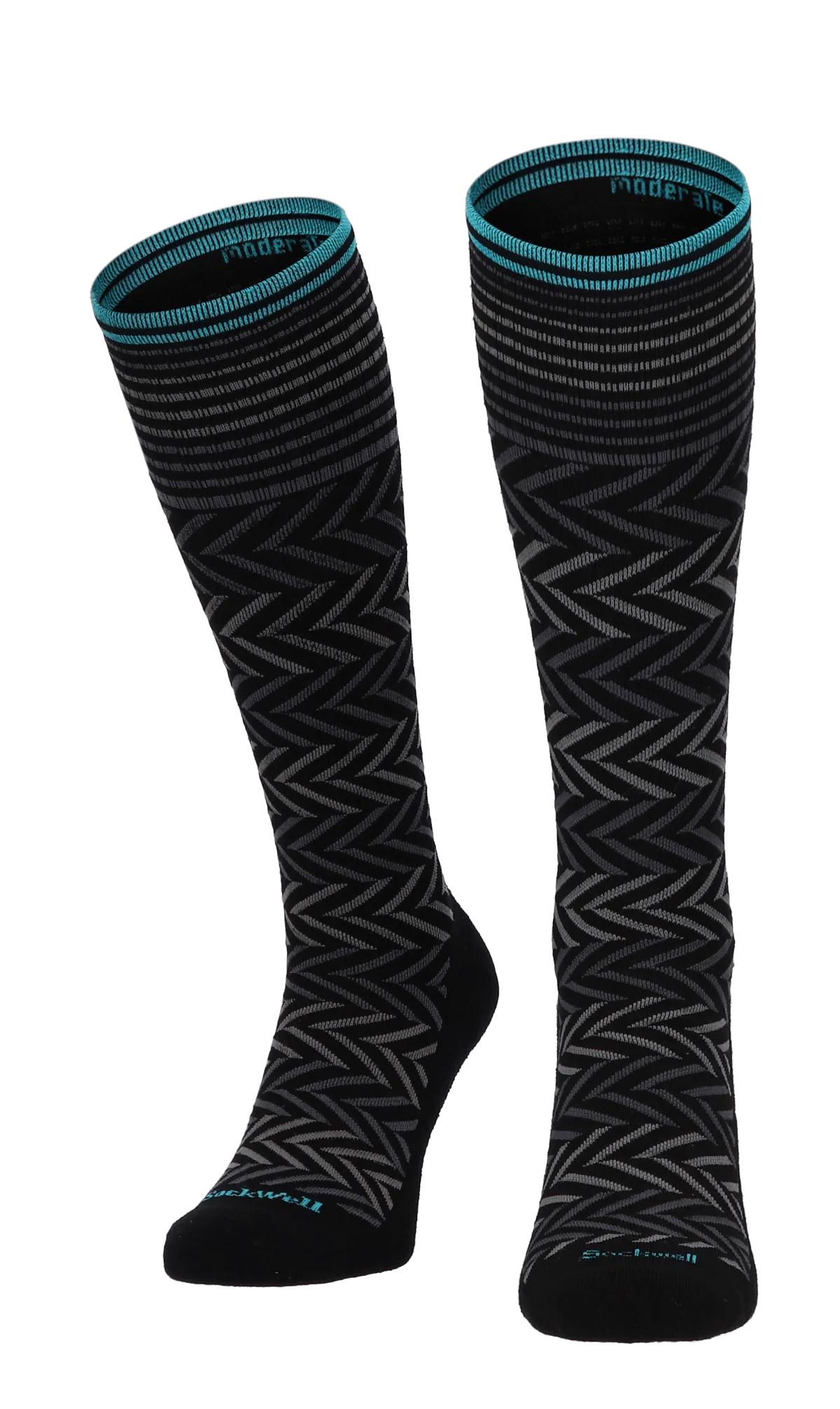 Chevron Dames Compressiekousen Klasse 1 Black - Image 2