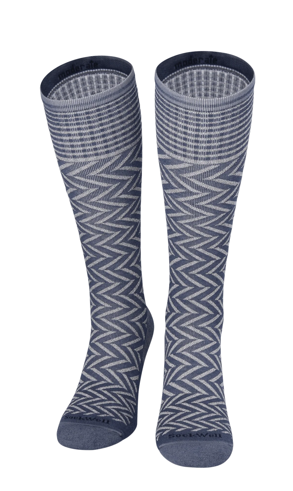 Chevron Dames Compressiekousen Klasse 1 Denim Sparkle - Image 2