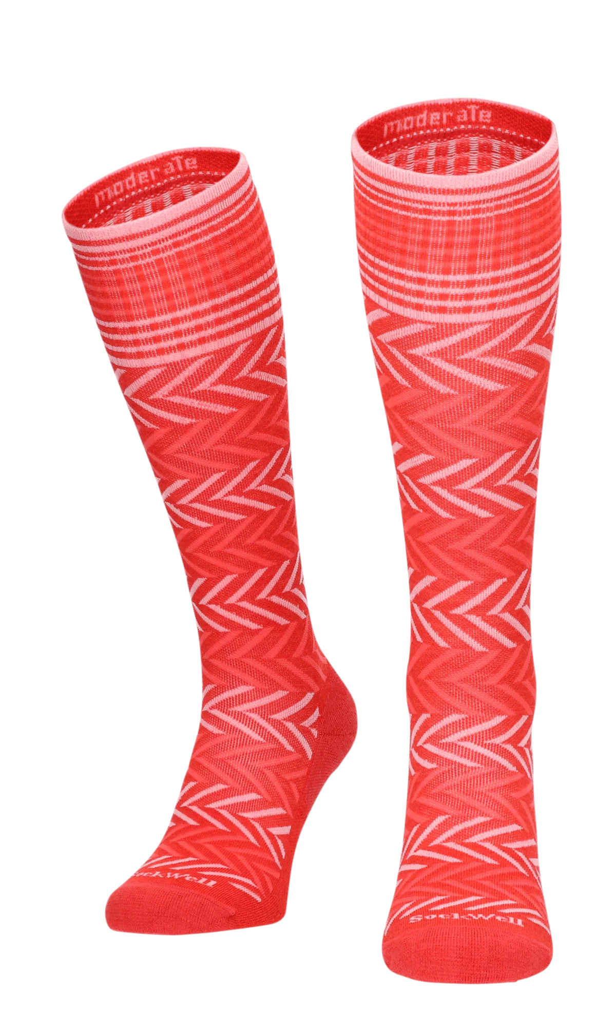 Chevron Dames Compressiekousen Klasse 1 Poppy - Image 2
