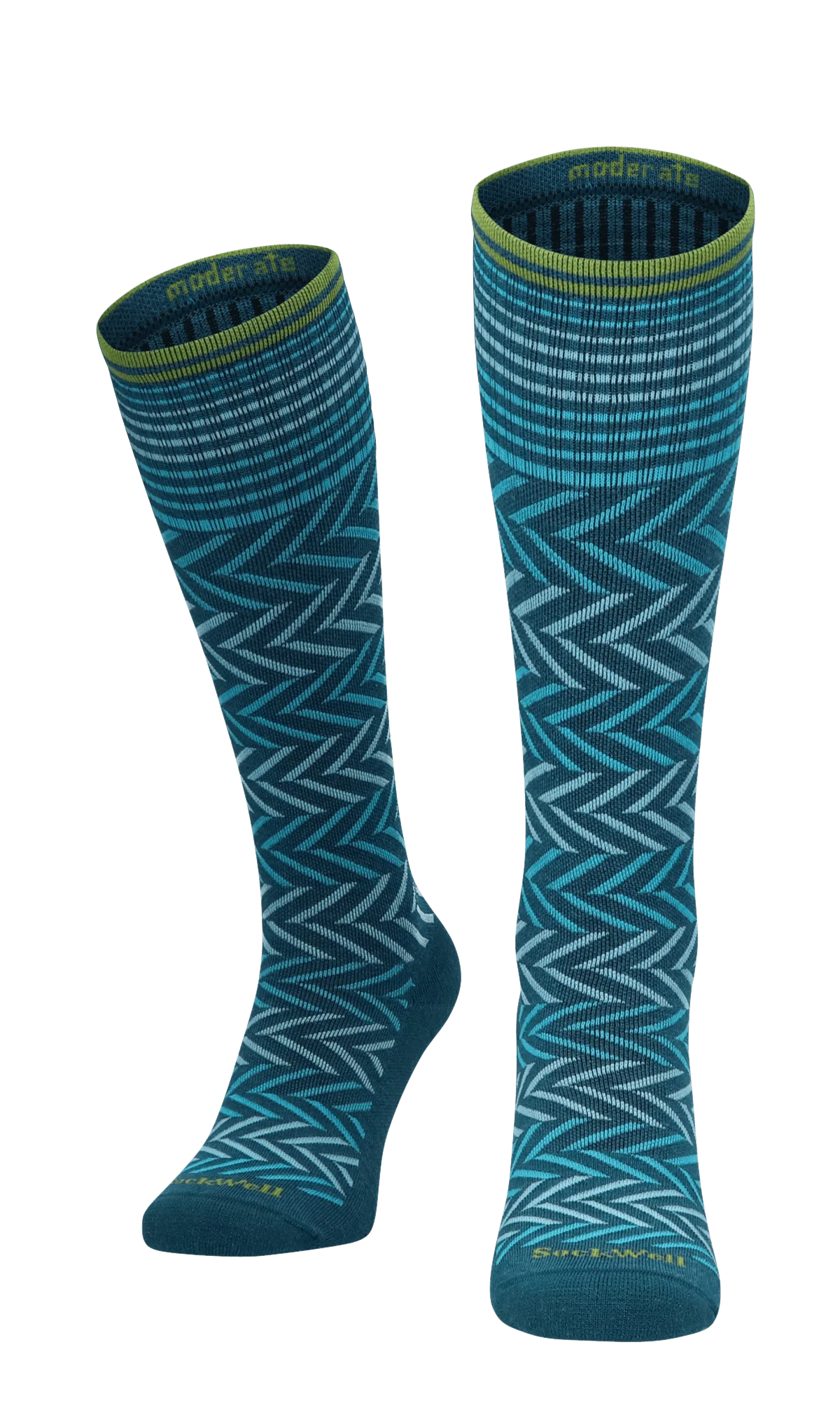 Chevron Dames Compressiekousen Klasse 1 Teal - Image 2
