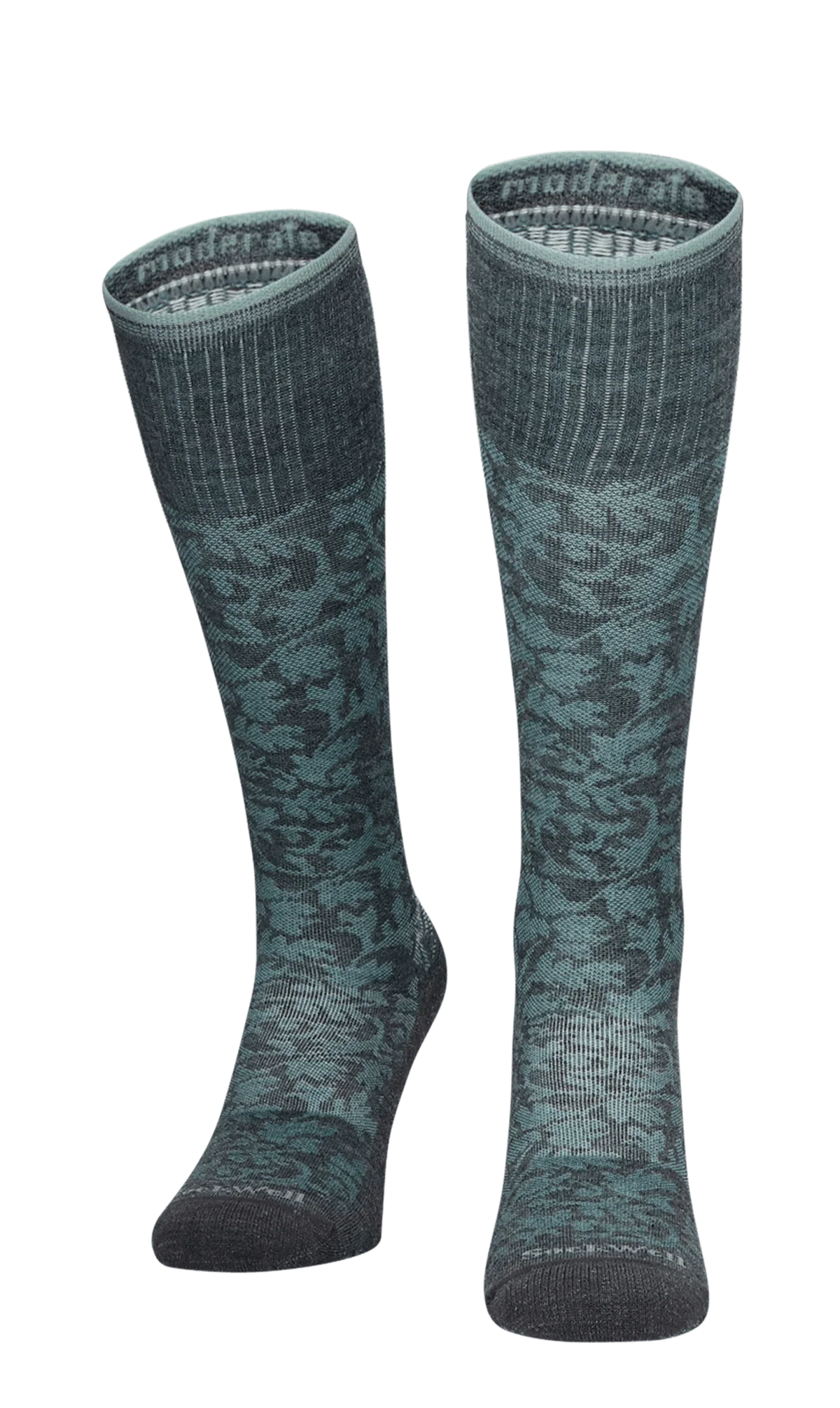 Damask Dames Compressiekousen klasse 1 Charcoal - Image 2