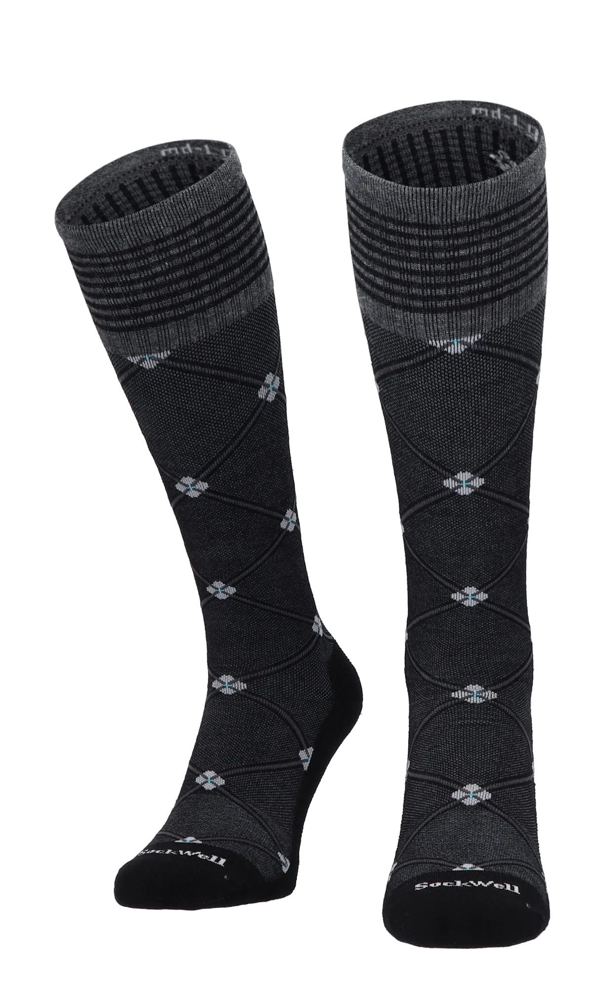 Elevation Dames Compressiekousen Klasse 2 Black Multi - Image 2