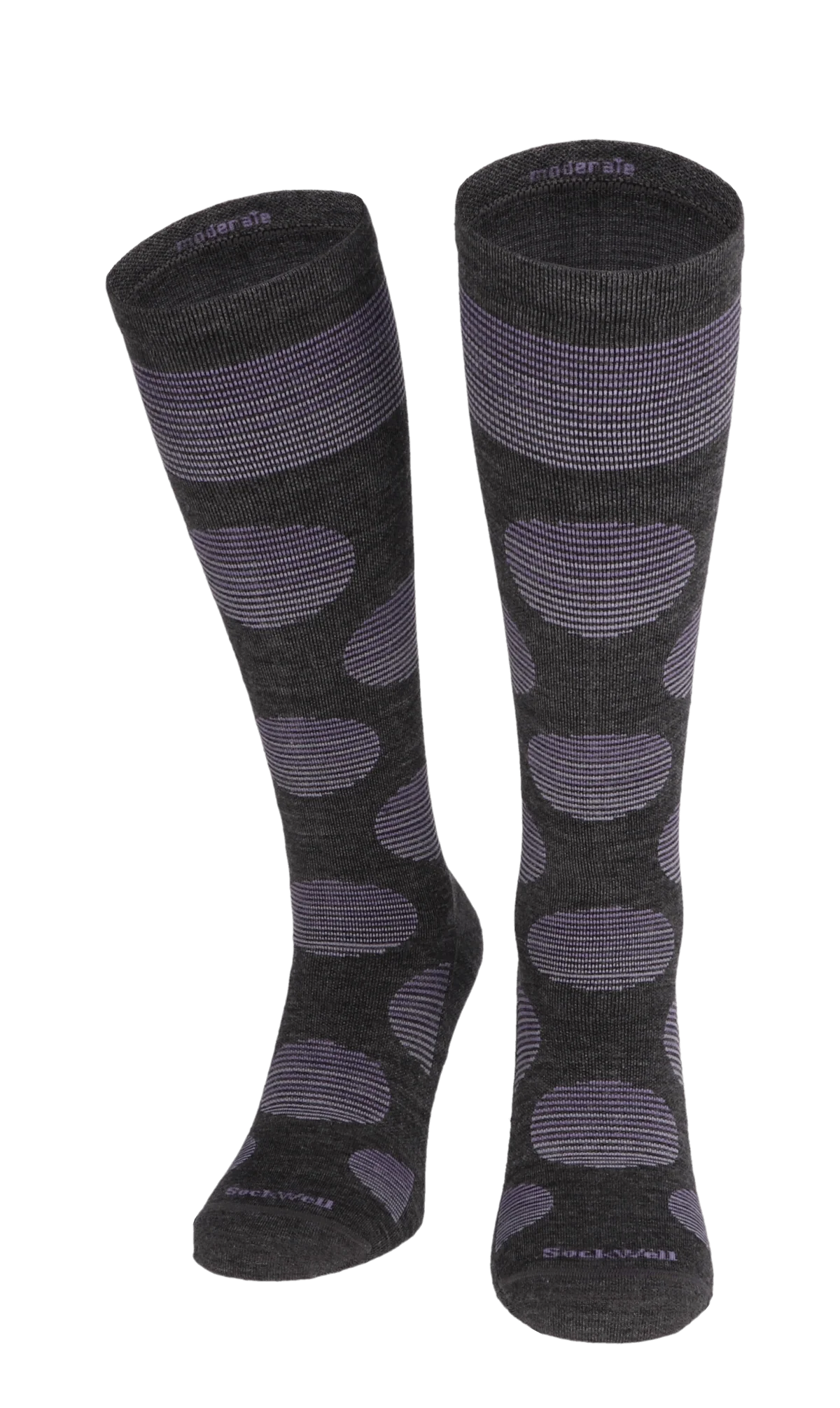 Featherweight Dot Dames Compressiekousen Klasse 1 Charcoal - Image 2
