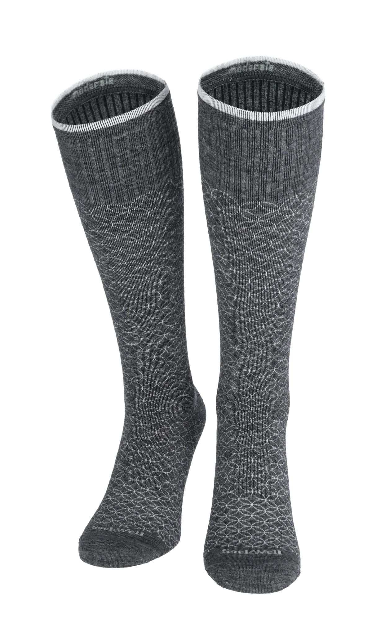 Featherweight Fancy Dames Compressiekousen Klasse 1 Charcoal - Image 2