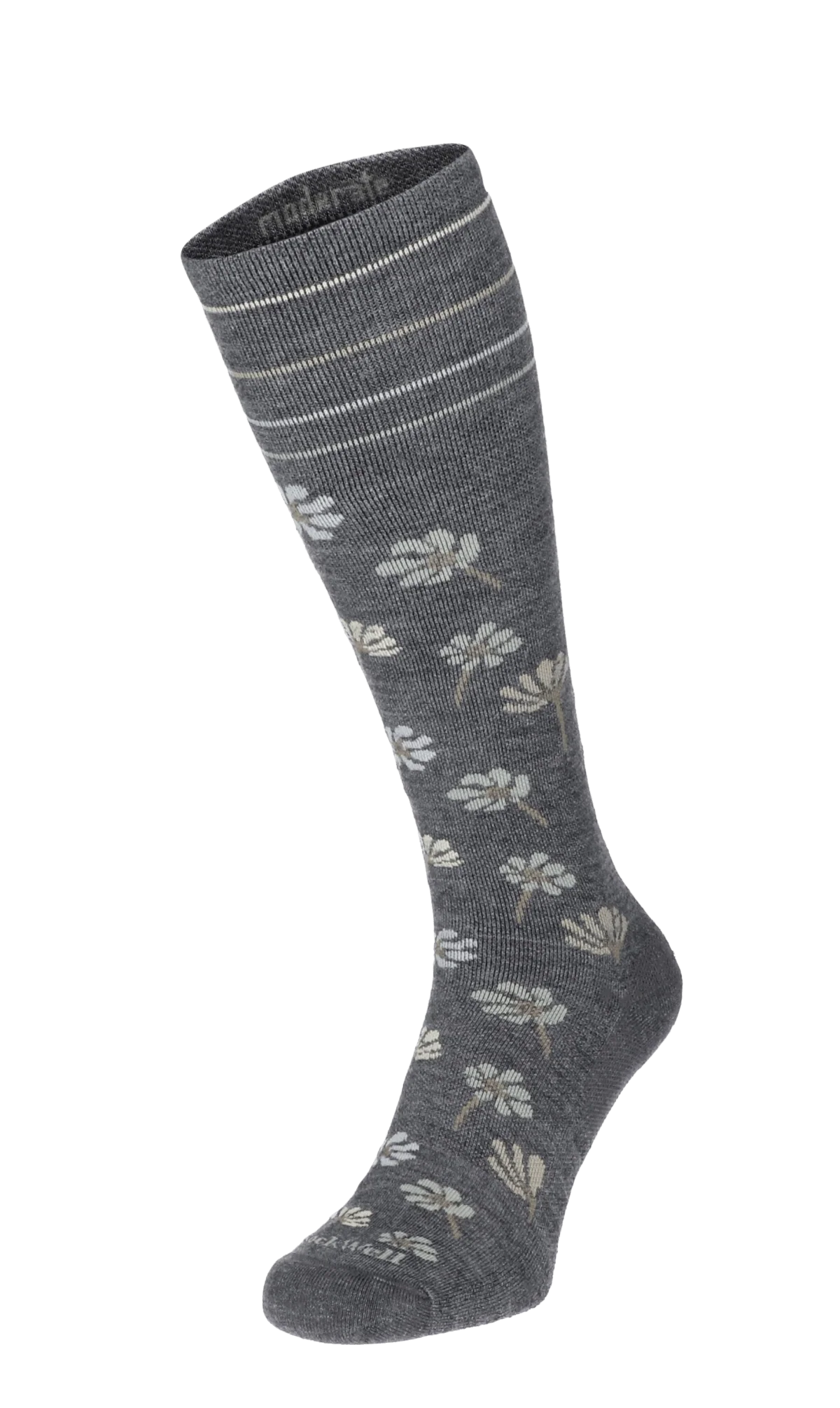 Field Flower Dames Compressiekousen Klasse 1 Charcoal