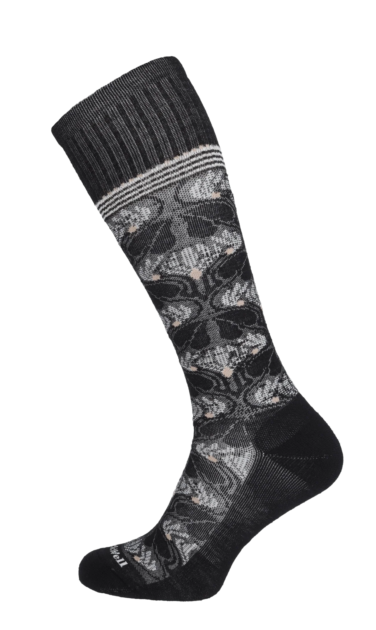 Floral Tapestry Dames Compressiekousen Klasse 1 Black - Image 3