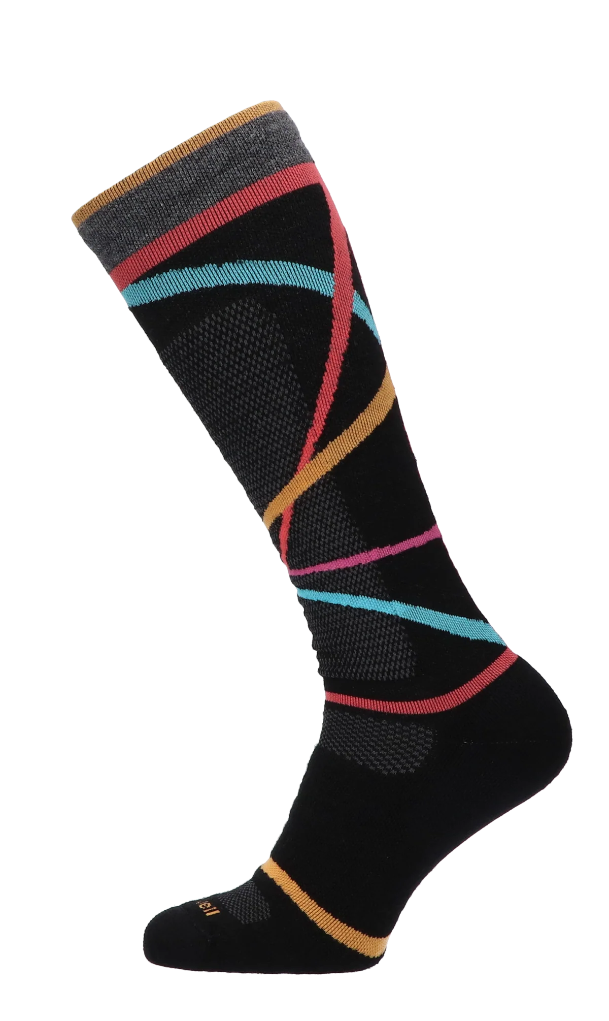 Free Ski Medium Dames Skisokken Klasse 1 Black Stripe - Image 3