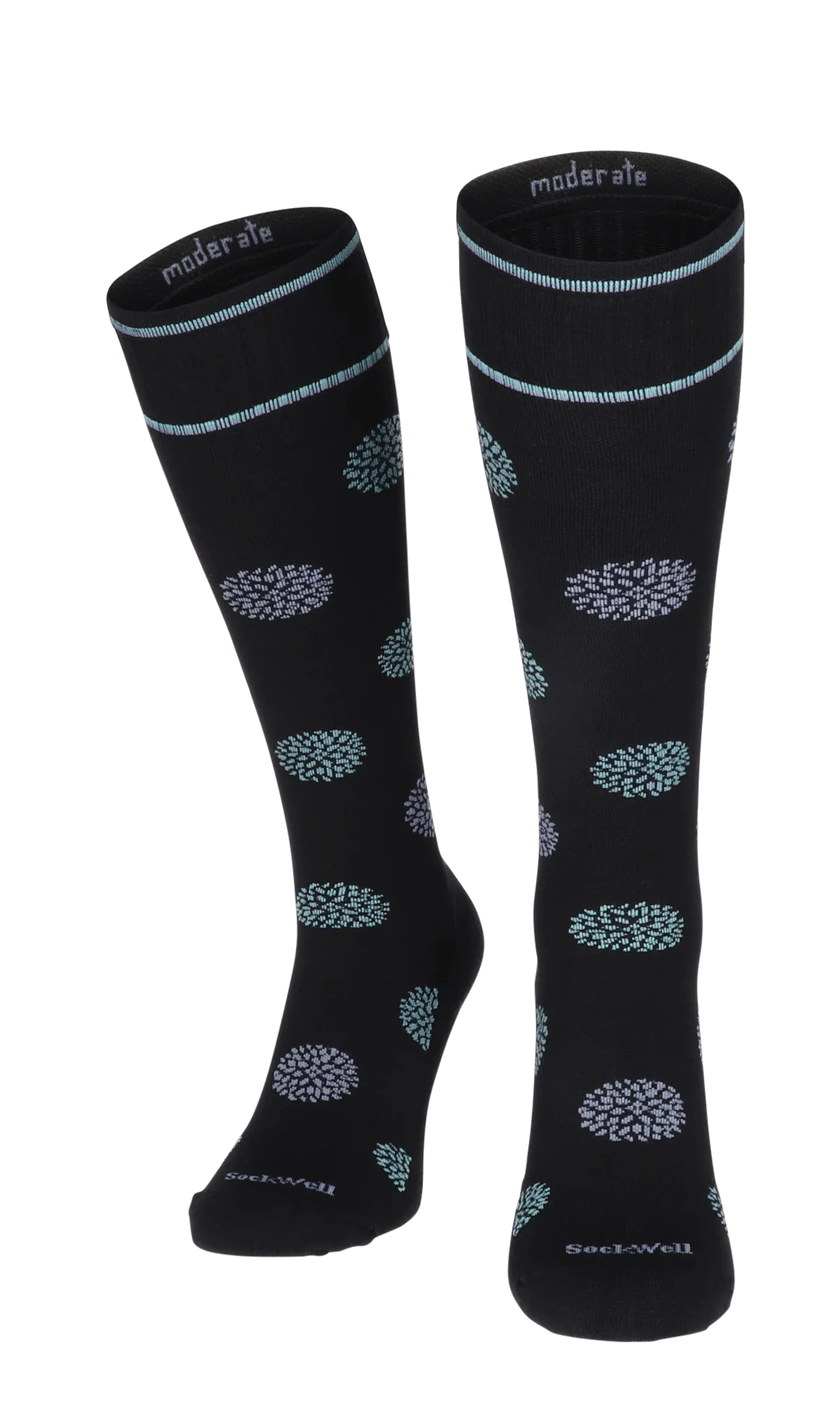 Full Bloom Dames Compressiekousen Klasse 1 Black - Image 2