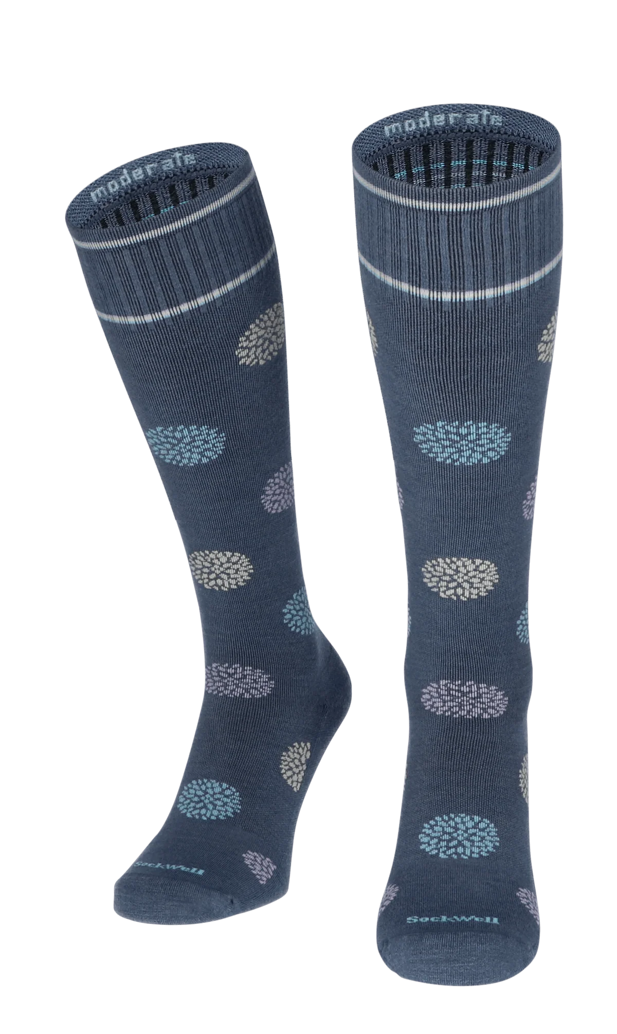 Full Bloom Dames Compressiekousen Klasse 1 Denim - Image 2