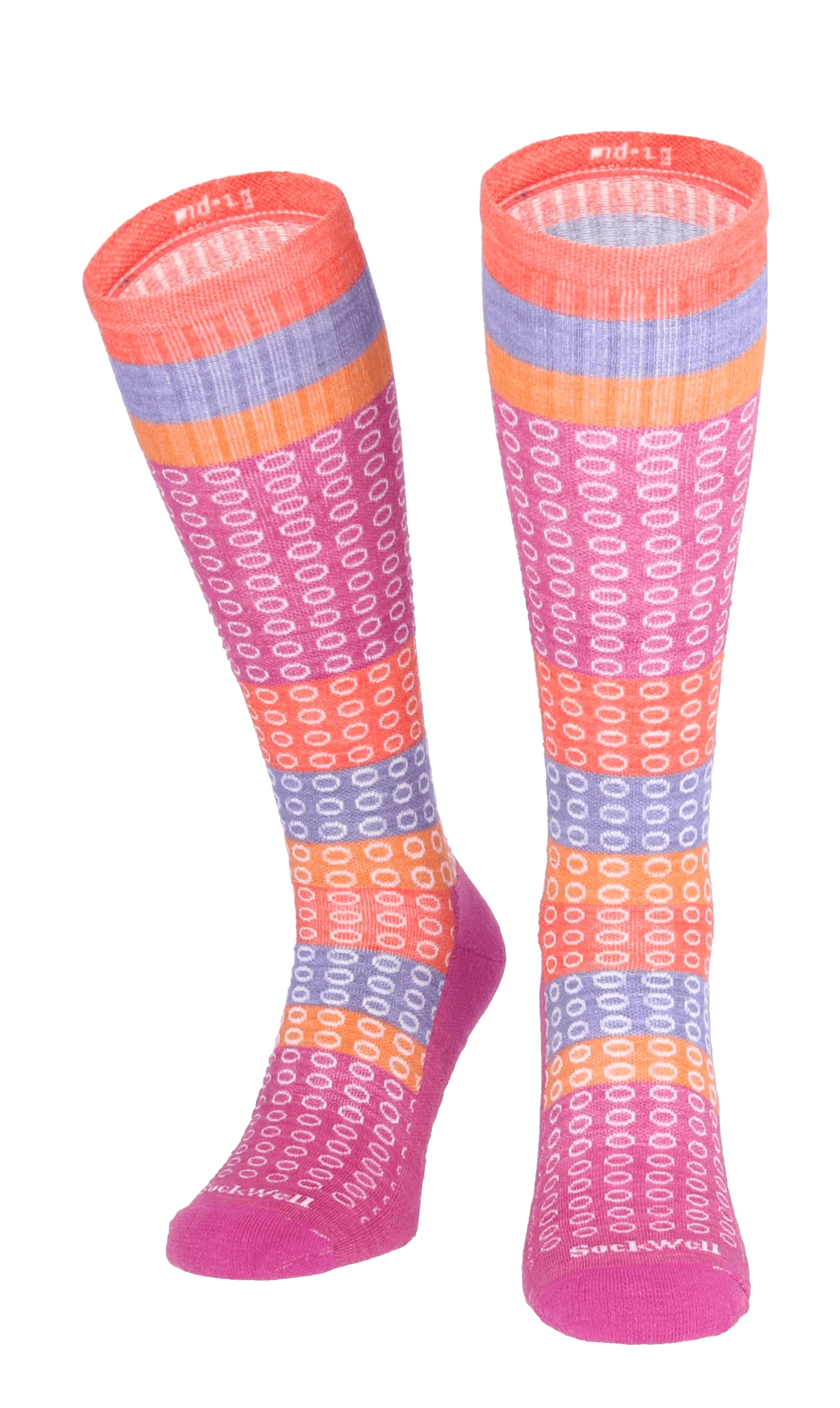 Full Circle Dames Compressiekousen Klasse 1 Raspberry - Image 2
