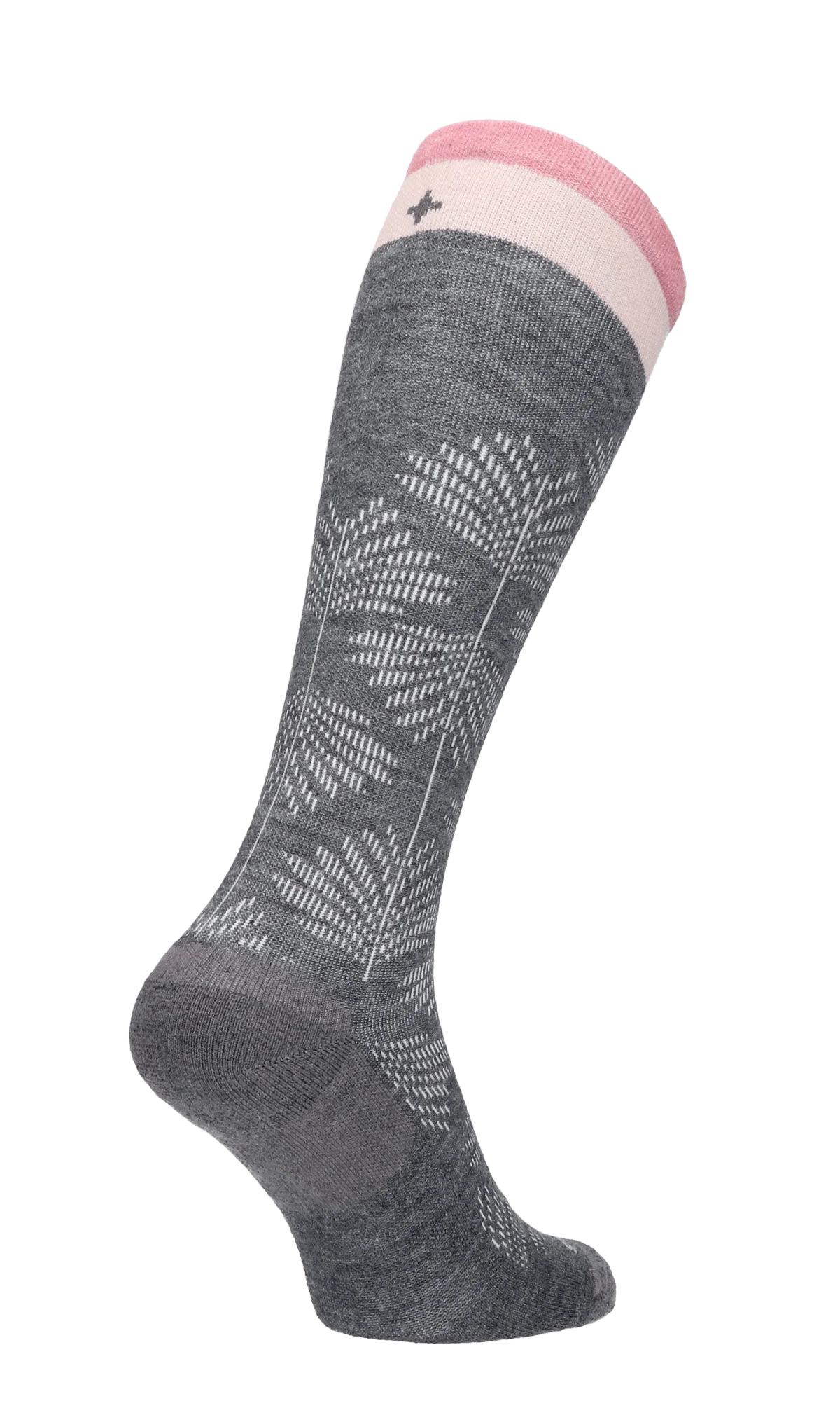 Full Floral Dames Compressiekousen Klasse 1 Charcoal - Image 4