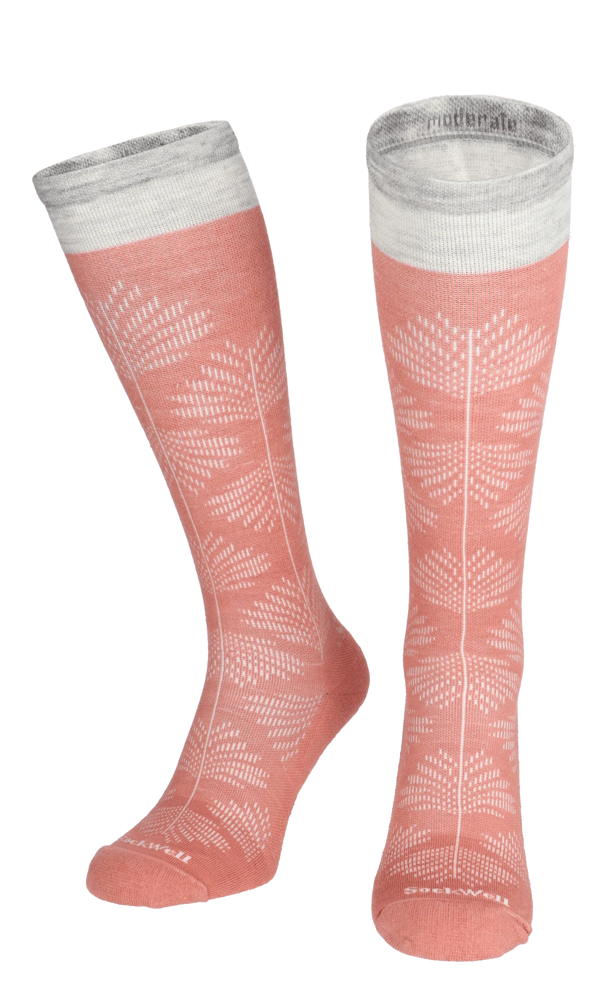 Full Floral Dames Compressiekousen Klasse 1 Pink Clay - Image 2