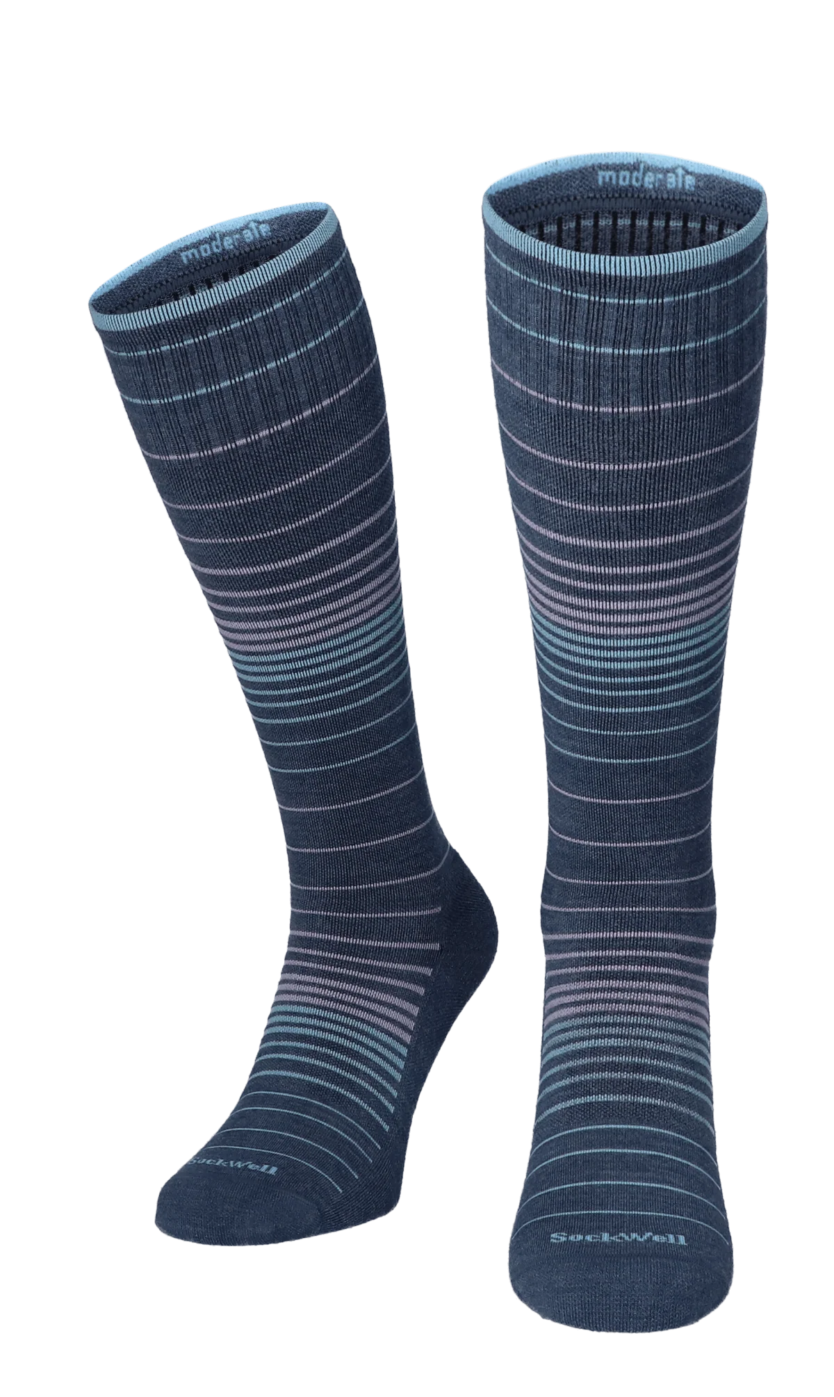 Full Stripe Dames Compressiekousen Klasse 1 Denim - Image 2