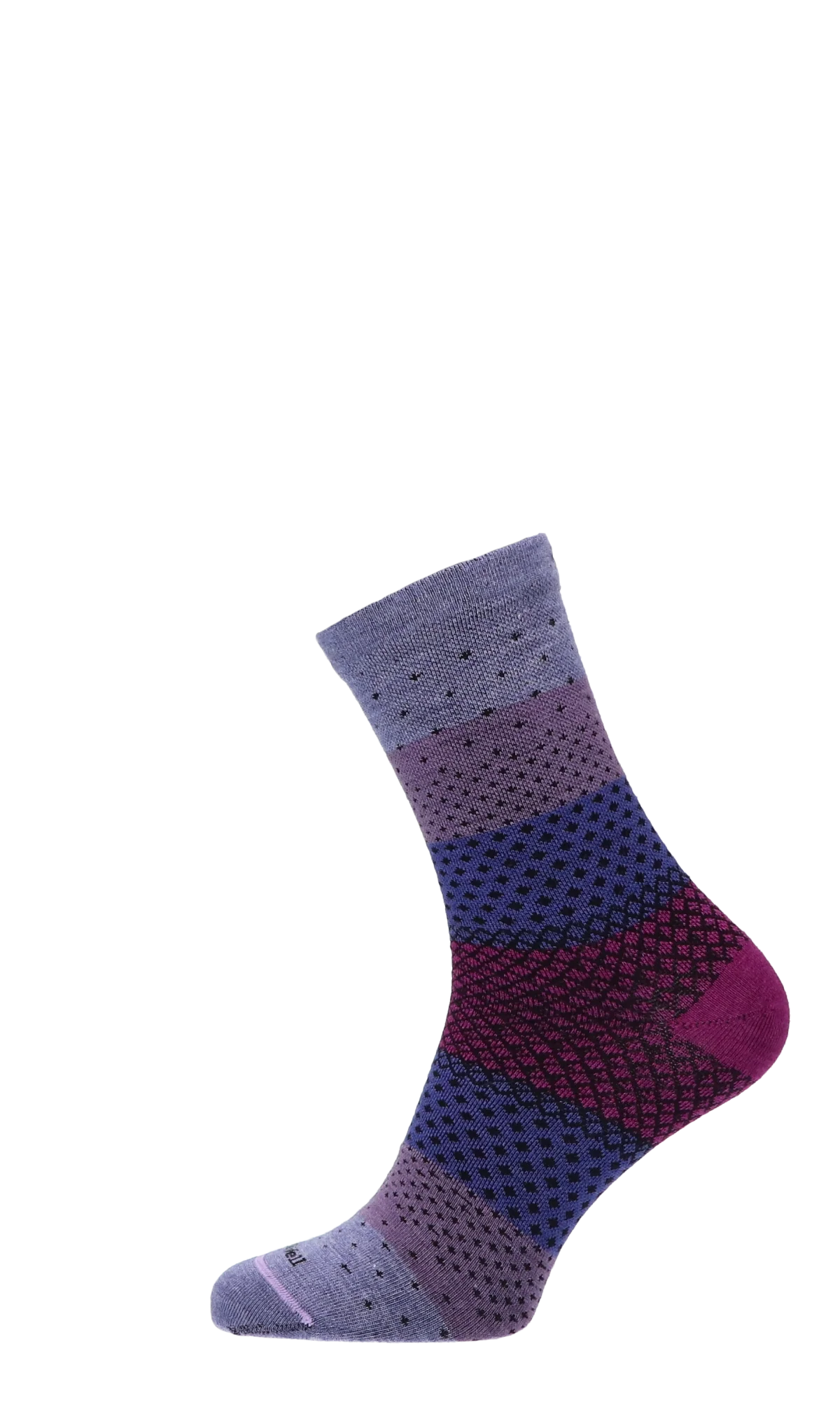 Plantar Ease Crew Dames Hielspoor Sokken Klasse 2 Lilac - Image 3