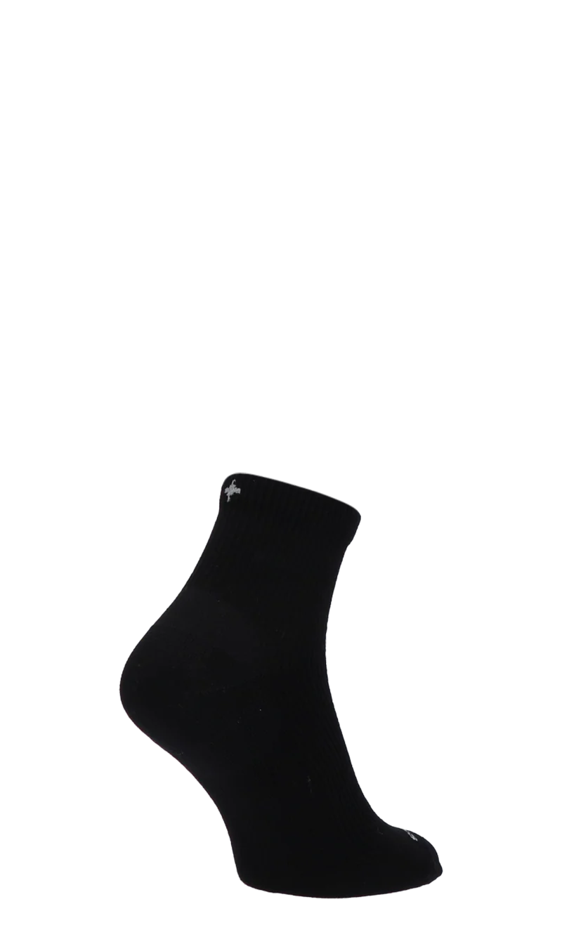 Plantar Relief Quarter Heren Hielspoor Sokken Klasse 2 Black Solid - Image 4